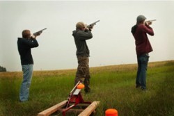Laser Clay shooting team building activity